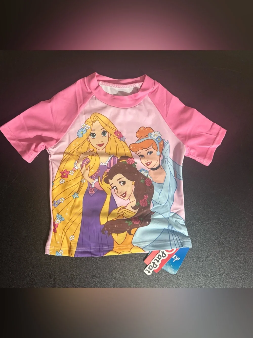 Disney Princess & Floral Print, Girl’s 3Y, Rashguard & Swimsuit Set. New.